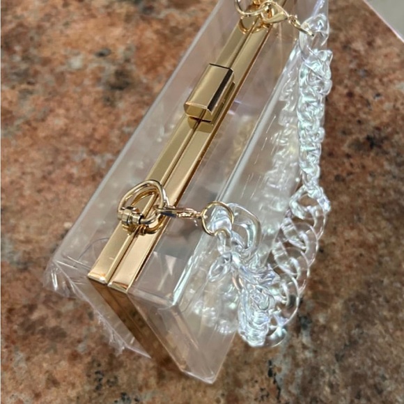 Nwt acrylic clutch bag womens handbag - Picture 3 of 5